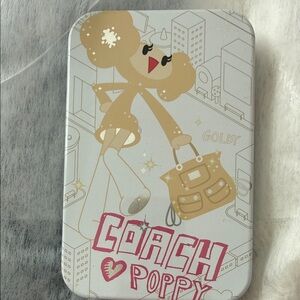 Coach Poppy Chan Notecard & Envelopes Tin with Stickers. Never opened.